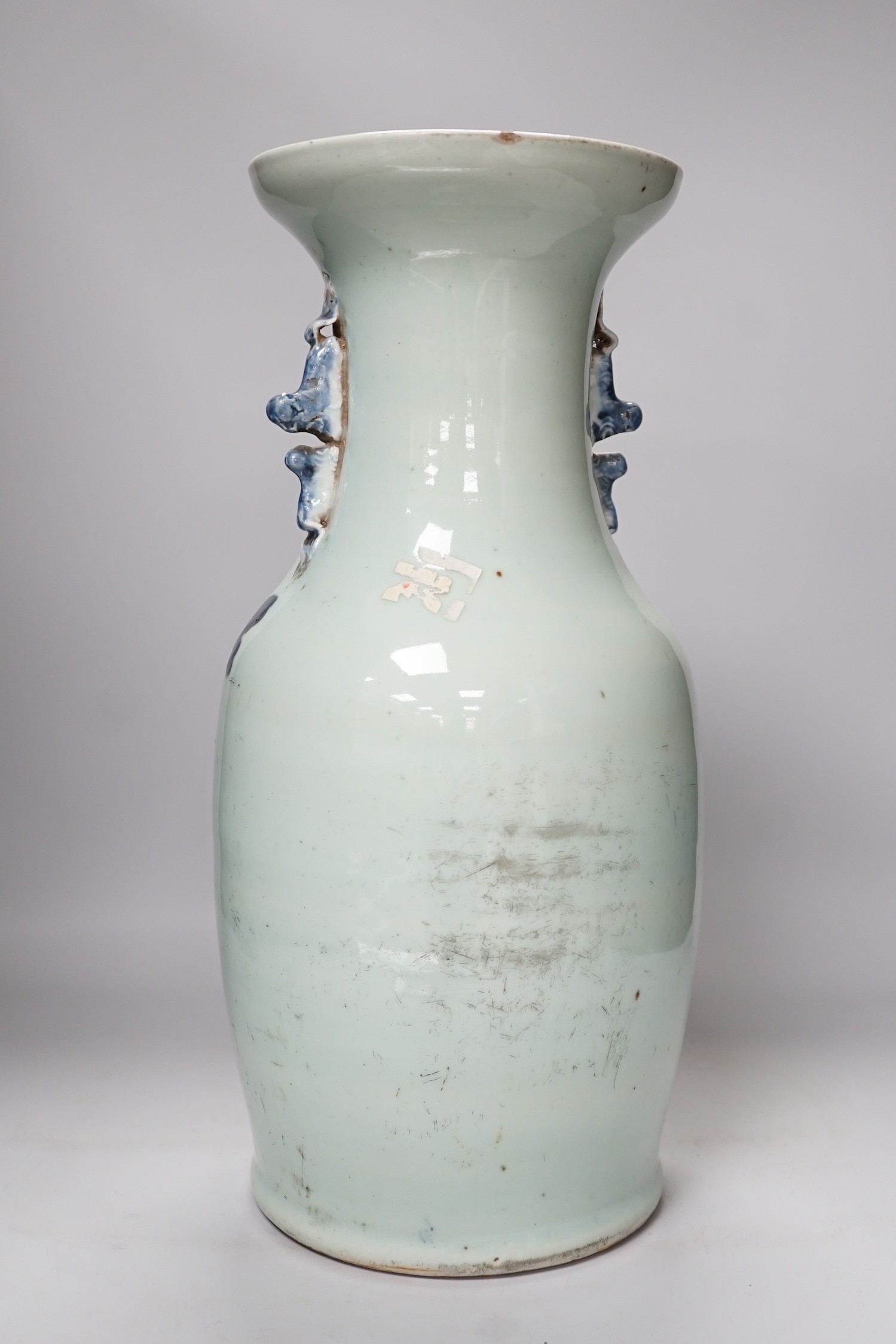 A 19th century Chinese celadon ground vase, 42cm